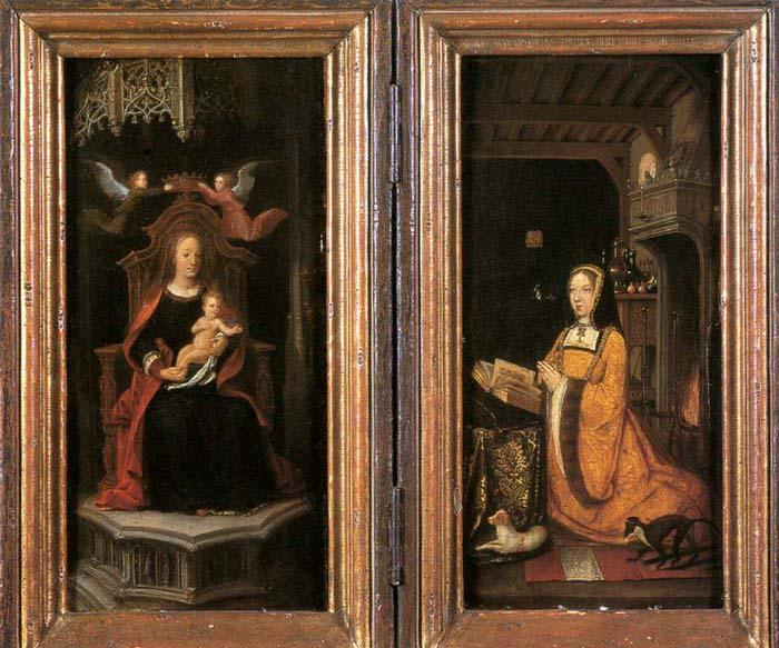 Diptych with Margaret of Austria Worshipping, unknow artist